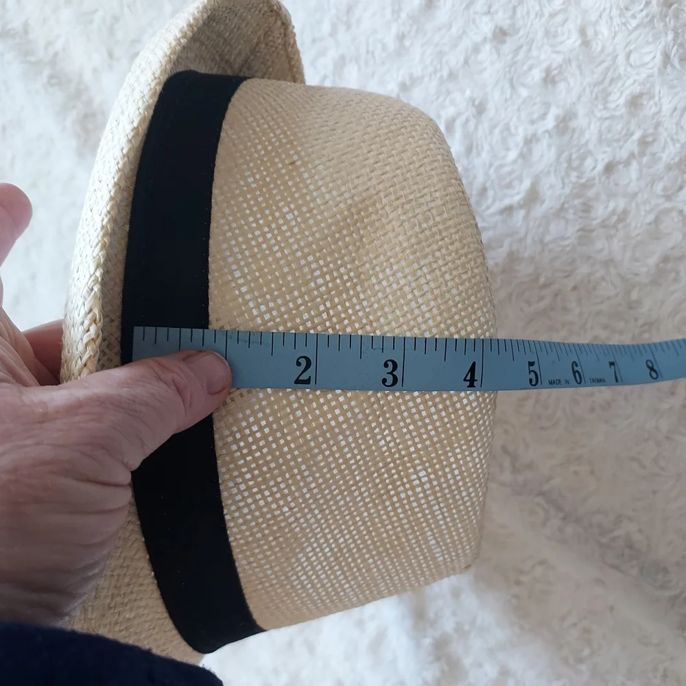 Stylish Beige Fedora Hat with Black Band Summer Spring Chic